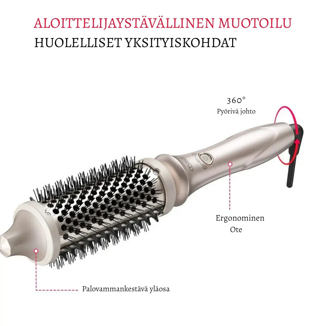 LämpöKiharra Pro – Antistaattinen lämpöharja kaikille hiustyypeille