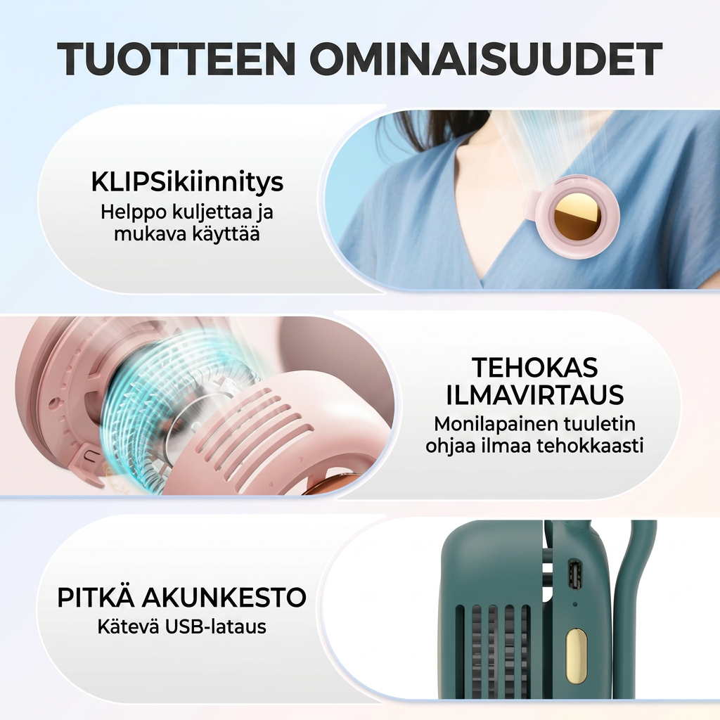 ViileysTuuli — Viileä olo koko päivän, kädet vapaina
