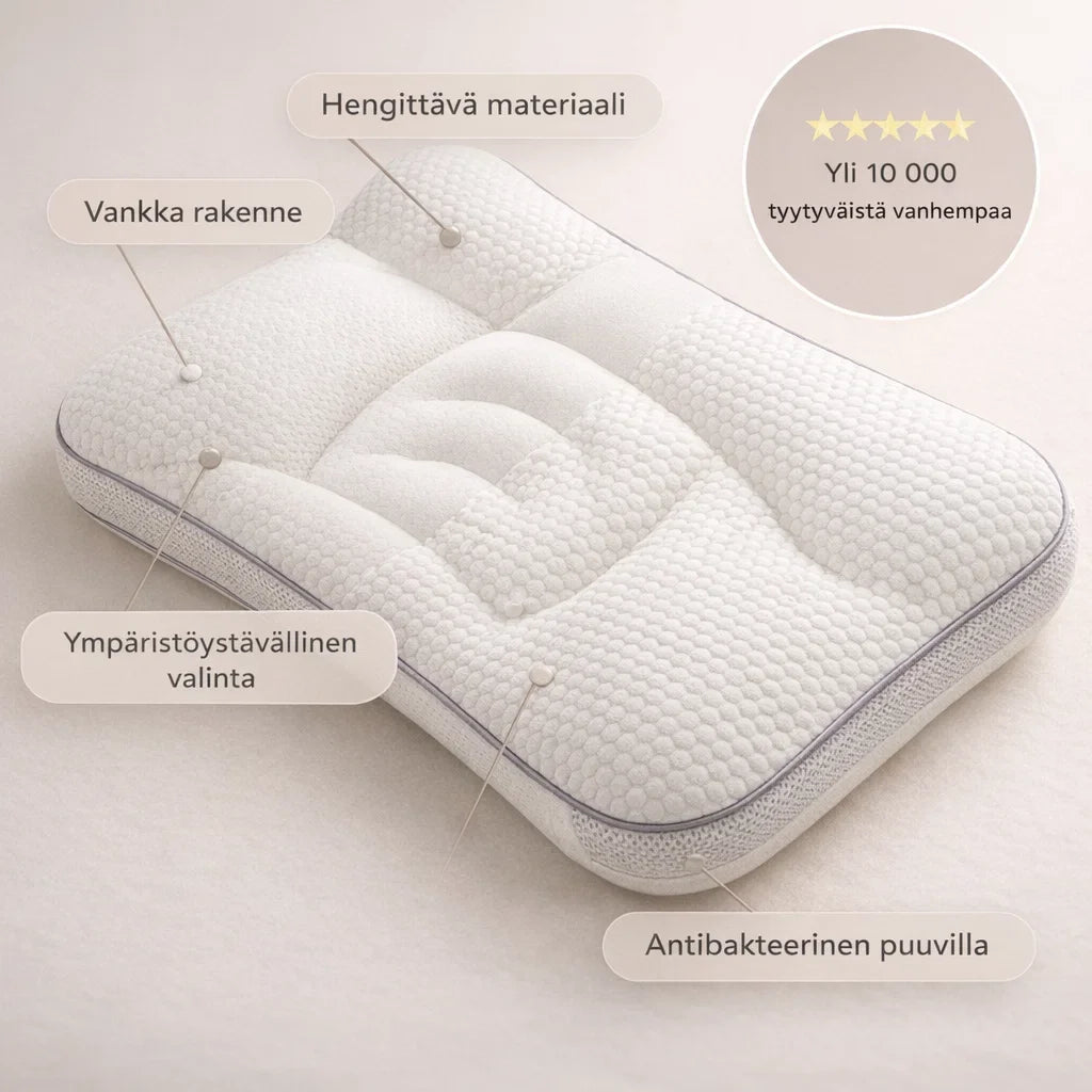 UniTuki – Ergonominen lasten tyyny parempaan uneen