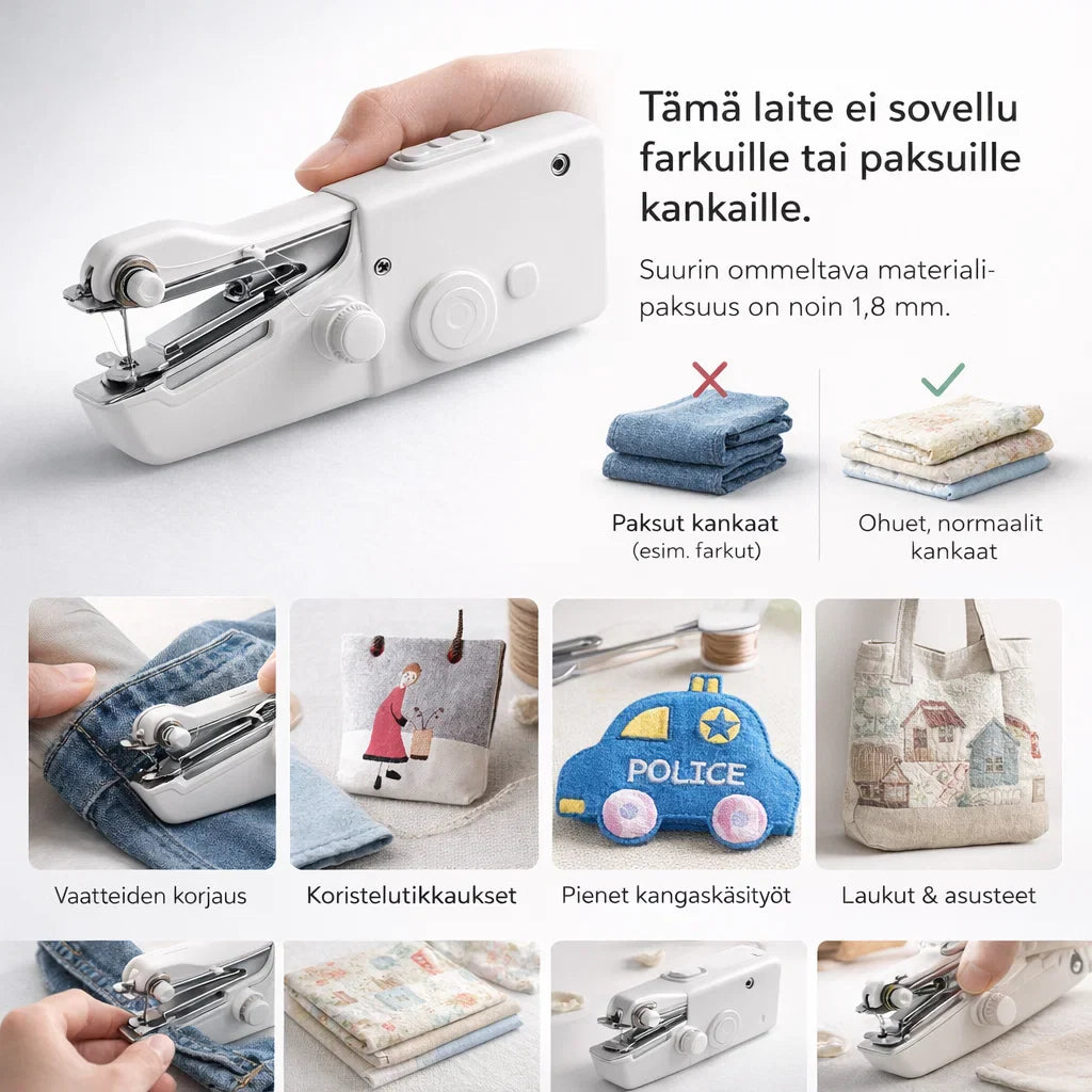 PikaOmpelu – Kompakti käsikäyttöinen ompelukone