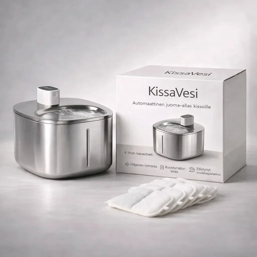 KissaVesi – Hiljainen 4L juoma-automaatti kissoille